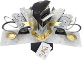 Second Nature Piano Pop Up Greeting Card with "Just a Note" design, suitable for birthdays or any occasion, featuring 3D piano artwork.