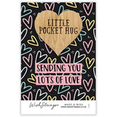 Second Nature Sending Lots of Love pocket hug wish token keepsake gift with engraved message and heart design.