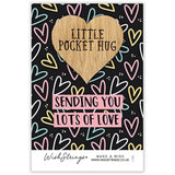 Second Nature Sending Lots of Love pocket hug wish token keepsake gift with engraved message and heart design.