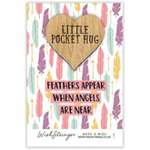 Second Nature keepsake gift of a small pocket hug wish token with angel design, perfect for comforting loved ones.