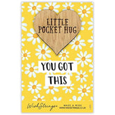 Second Nature "You Got This" pocket hug wish token keepsake gift with engraved message and compact design for sentimental keepsake.