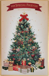 UK Greetings Christmas Card for Friends - Stunning Tree Design