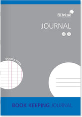 Silvine A4 double cash journal book with 32 pages, featuring a durable cover and lined pages for financial record keeping