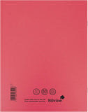 Red Silvine exercise notebook with 80 ruled pages and margin, measuring 229 x 178mm, suitable for writing and note-taking.