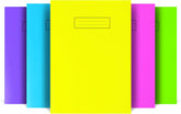 Bright assorted-colored Silvine NBA4BT A4 exercise notebook with ruled pages, ideal for note-taking and stationery use.