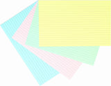 Silvine pack of 100 multi-coloured record cards, 8x5 inches, ideal for organizing notes and information.