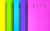 Silvine NBA5BT A5 Bright Exercise Notebook with assorted colored covers, ideal for school or office stationery use.