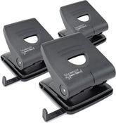 Rapesco Germ-Savvy® Antibacterial: 2-Hole Punch (30 Sheet) – Black (Pack 3)