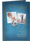 UK Greetings Premium Father's Day Card for Husband, featuring heartfelt design and festive imagery for special occasion.