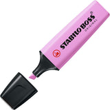 Stabilo Boss Original Pastel highlighter in Frozen Fuchsia, vibrant pastel color, with a chisel tip for highlighting and underlining.