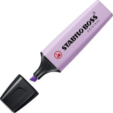 Stabilo Boss Original Pastel Lilac Haze highlighter with pastel purple ink and chisel tip for highlighting text.
