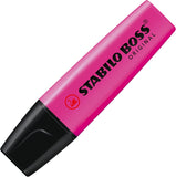 Stabilo Boss Original Lilac highlighter with chisel tip, bright purple ink, and ergonomic design for stationery use.