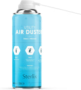 Sterlix Air Duster Can 400ml for electronics cleaning, with a nozzle for dust removal from electronic devices and keyboards.