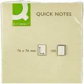 Q Connect 75x100mm Quick Note Repositionable Pad - Yellow