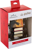 Harry Potter Stacked Books with Wand Christmas Ornament – Magical Festive Decoration