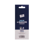 Set of four Tallon black permanent markers with chisel tips, ideal for bold writing and versatile marking tasks.