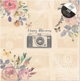 Tallon Vintage Cream Happy Memories 6x4 photo album with memo slip, holds 200 photos, ideal for office or personal memories.