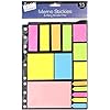 Tallon Just Stationery memo stickies with ring binder mount in assorted colors, ideal for office and school note-taking.