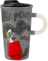 Snoopy Colour Changing Ceramic Travel Mug with Lid – Grey