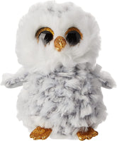 Soft TY Beanie Boo plush toy of Owlette the Owl, 15cm, featuring bright eyes and fluffy feathers, perfect for cuddling.