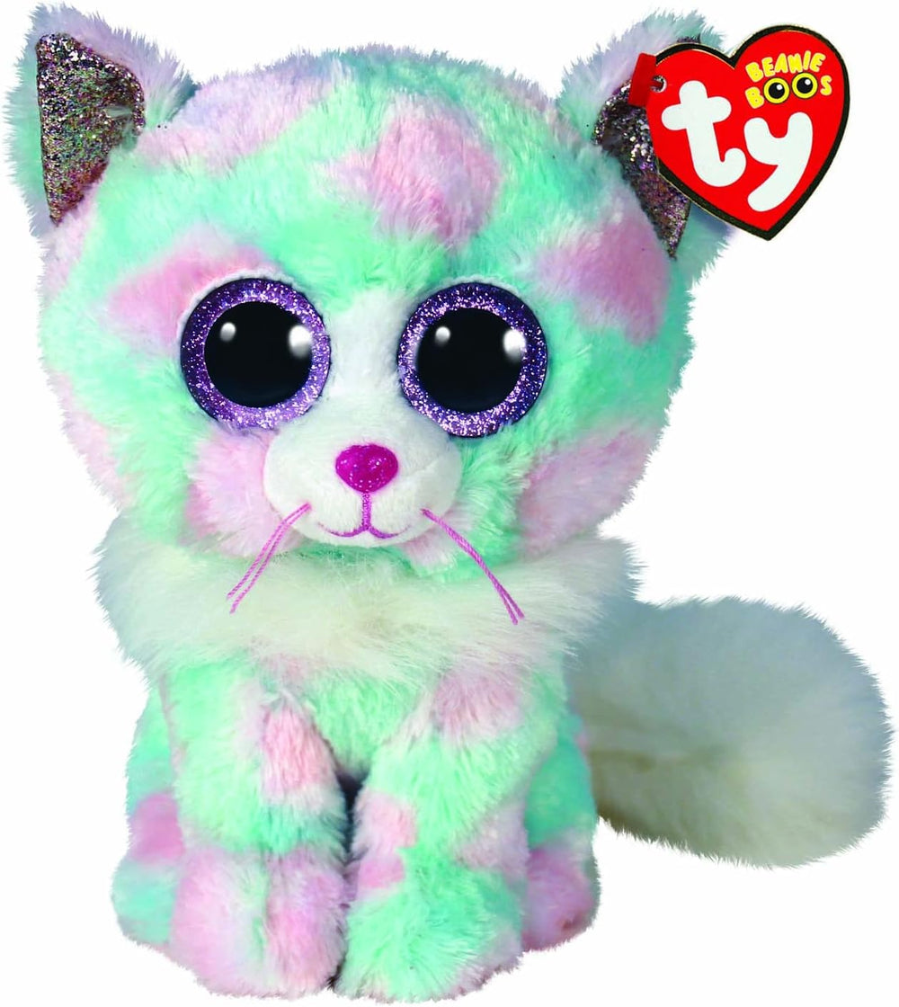 Ty Opal Pastel Cat plush soft toy, 15cm, featuring soft pastel colors and a cuddly plush texture, perfect for children.