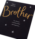 UK Greetings birthday card for brother featuring colorful design and heartfelt message, perfect for celebrating a special occasion.