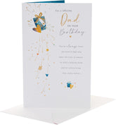 UK Greetings birthday card for Dad with cheerful happy birthday message, ideal for celebrating dads on their special day.