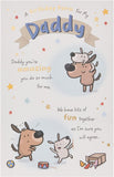 Funny dog design birthday card for Daddy from UK Greetings, featuring humorous artwork suitable for celebrating a special day.