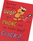 UK Greetings birthday card for him, her, or friends with humorous design, featuring colorful illustrations and playful message.
