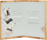 UK Greetings birthday card for son with envelope, featuring a cute photographic montage design.