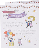 UK Greetings birthday card for the one I love, featuring romantic design for her, with heartfelt message and decorative floral elements.