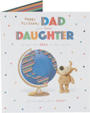 UK Greetings Boofle birthday card for dad from daughter, featuring a cute and colorful design on a greeting card.