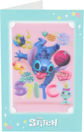 UK Greetings Disney Lilo & Stitch 3D birthday card for her featuring colorful keepsake design with playful Stitch imagery.