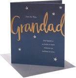UK Greetings birthday card featuring a design for Grandad turning 75, with integrated birthday message and cheerful visuals.