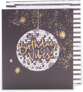 UK Greetings Kindred Glitter & Gold birthday card with elegant gold accents and sparkling design, suitable for all ages.