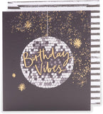 UK Greetings Kindred Glitter & Gold birthday card with elegant gold accents and sparkling design, suitable for all ages.