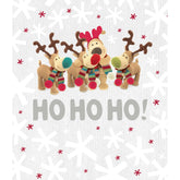 UK Greetings Boofle with Reindeers open Christmas card featuring a cute festive design and holiday characters.
