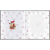 UK Greetings Boofle with Reindeers open Christmas card featuring a cute festive greeting design and holiday-themed illustrations.
