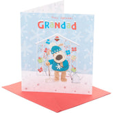 UK Greetings Adorable Boofle Grandad Christmas Card featuring festive design and cheerful holiday greeting.