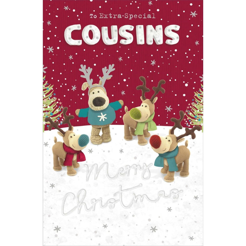 UK Greetings Boofle with Reindeers Christmas Card featuring festive holiday design and adorable illustrated characters.