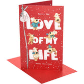 UK Greetings Boofles Christmas Card by Lettering Love of Life featuring colorful festive illustrations and holiday greetings