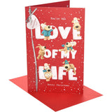 UK Greetings Boofles Christmas Card by Lettering Love of Life featuring colorful festive illustrations and holiday greetings