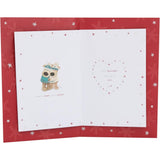 UK Greetings Boofles in Wreath Christmas Card featuring festive design for Mum and Dad.