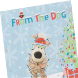 UK Greetings Christmas card featuring festive dog-themed lights design, perfect for holiday greetings.
