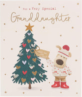 UK Greetings Boofle Christmas card featuring a cute festive design for granddaughter, perfect for holiday greetings.