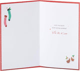 UK Greetings Christmas card for daughter and son-in-law featuring a sweet, cozy design, perfect for holiday greetings.