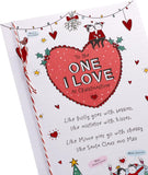 UK Greetings Christmas card for the one I love featuring a charming sketch design, ideal for sending holiday heartfelt messages.