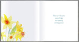 UK Greetings Artistic Daffodils Easter greeting card with painted daffodils and embellished details, perfect for Easter celebrations.