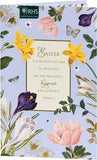 UK Greetings Easter card for him, her, or friend with traditional design and envelope, featuring festive Easter imagery.