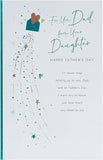 UK Greetings Father's Day card for Dad from daughter featuring a heart envelope design and included envelope, perfect for celebrating Dad